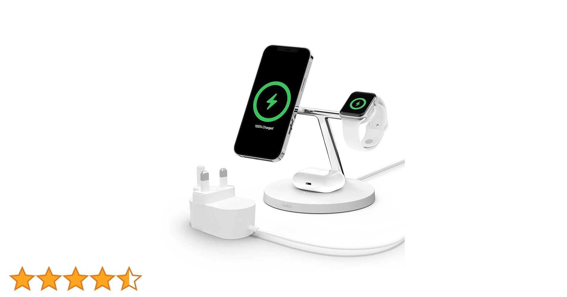 Belkin BOOST↑CHARGE PRO 3-in-1 BoostCharge Pro 3-in-1 Wireless Charging Stand, MagSafe